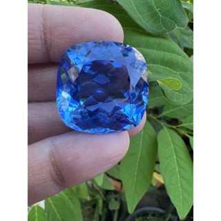 Lab Blue Topaz Cushion 20x20mm- 60cts