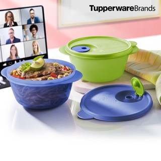 กล่องอาหารไมโครเวฟ  Tupperware 800 ml. (2) น้ำเงินเเละเขียว