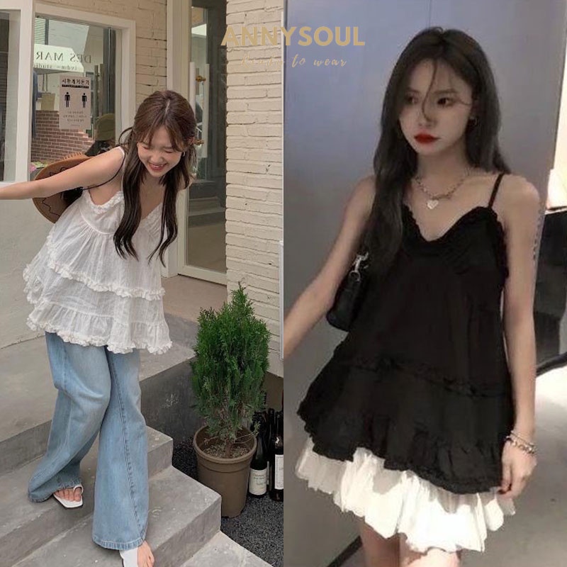 เสื้อผ้าสำหรับผู้หญิง เสื้อกล้ามสายเดี่ยวคอวี ดีไซน์เก๋ไก๋ ใส่แมทซ์กับอะไรก็เข้า ใส่ไปเที่ยวคาเฟ่น่ารักๆ