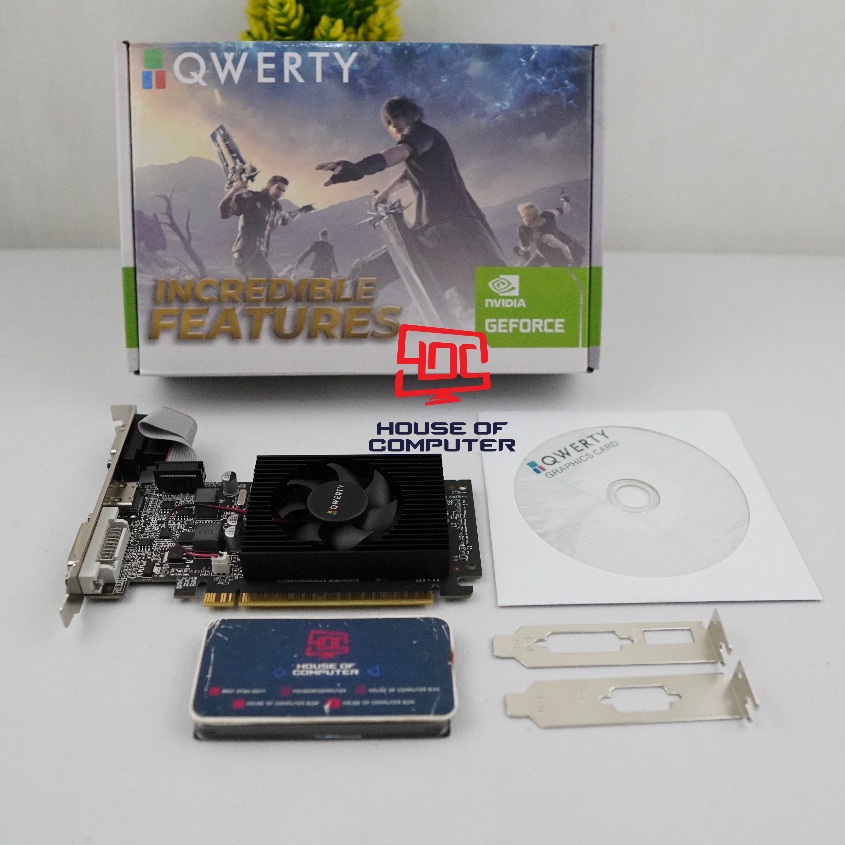 VGA QWERTY GT 610 2GB DDR3 64 บิต GT610
