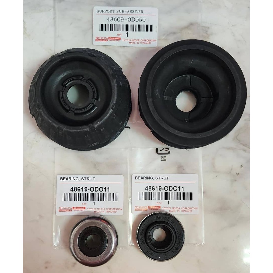 ขายึดโช้คอัพ Toyota Vios NCP93 2007-2013 พร้อมแบริ่ง (48609-0D050 & 48619-0D011)