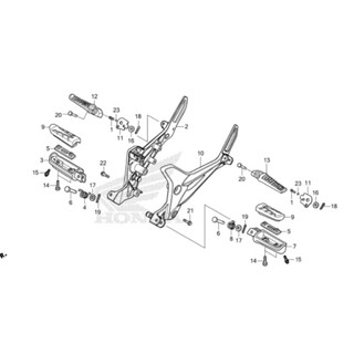 ชุดสเตย์พักเท้า ซ้าย ขวา Honda MsX 2015 เเท้