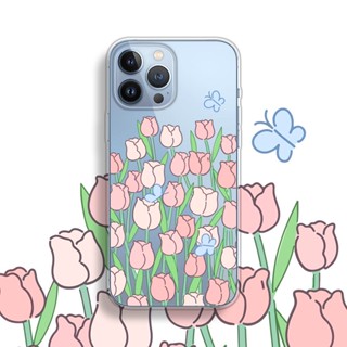 เคสโทรศัพท์มือถือแบบนิ่ม ใส ลายดอกไม้ สําหรับ iPhone 14 Plus 11 12 13 Pro Max 12 Mini X XR Xs Max 7 8 Plus SE 13 Mini