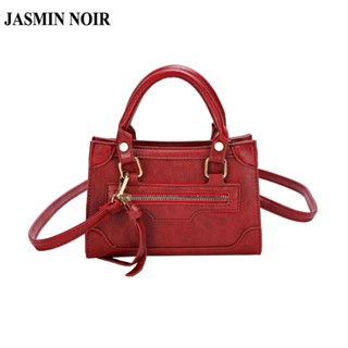 Jasmin NOIR กระเป๋าถือ กระเป๋าสะพายข้าง หนัง PU เรียบง่าย สําหรับผู้หญิง