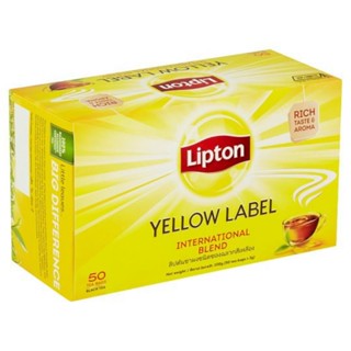 ชาลิปตัน Lipton yellow tea ขนาด 50 ซอง (2 กรัม)