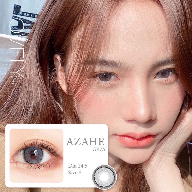 ✨  Azahe gray (Lovely lens) ขนาดมินิ Mini ✔️เลนส์จดทะเบียนเป็นเครื่องมือทางแพทย์ 🇰🇷เลนส์เกาหลีนำเข้าถูกต้อง🇰🇷