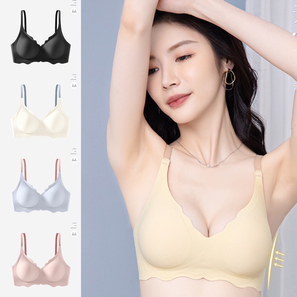 เสื้อในสำหรับผู้หญิง รุ่นB-030 เสื้อในบราไร้ขอบไร้โครง มีฟองน้ำในตัว ผ้านิ่มใส่สบาย หลากสีพร้อมจัดส่ง