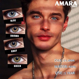 Amara คอนแทคเลนส์สี แบบนิ่ม สําหรับผู้ชาย 14.0 มม. 2 ชิ้น