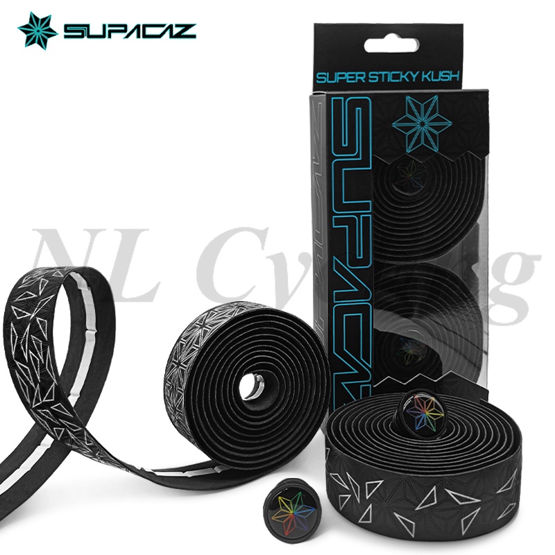 SUPACAZ 【Boutique & พร้อมส่ง】เทปยางกันลื่น สําหรับติดแฮนด์บาร์รถจักรยาน 1 คู่ ราคา ถูกที่สุด ดีลบีเคเค