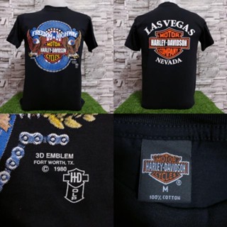 เสื้อยืดharley davidsonผ้านุ่มคอฟิตไม่มีข้างcotton100%ไซส์SMLมีมากกว่า40แบบ