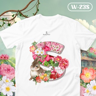 เสื้อยืดตัวอักษร Bunny Flora ตัวอักษร( S T U )