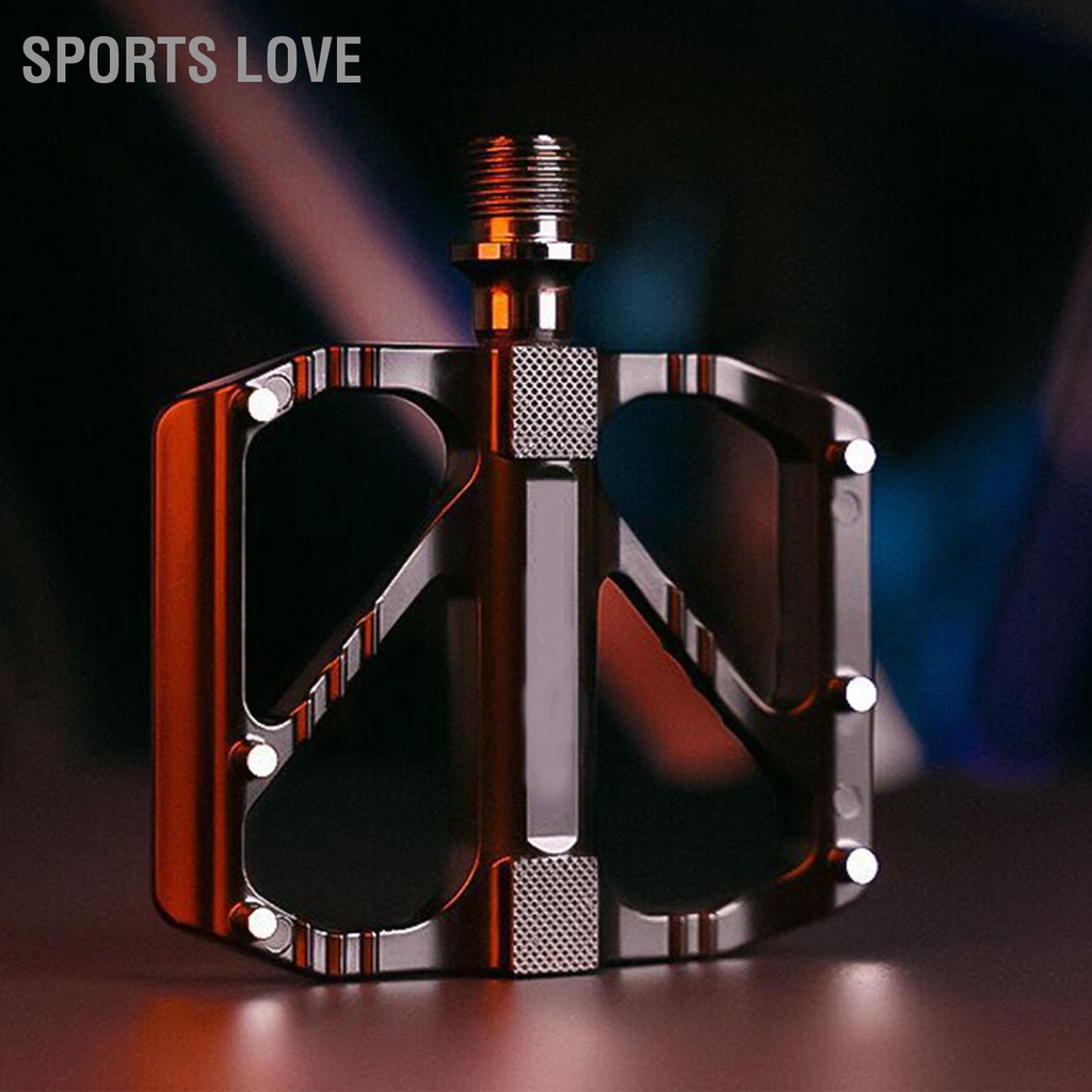 B'Sports Love บันไดจักรยาน 3 แบริ่ง อะลูมิเนียมอัลลอย สีดํา สําหรับรถจักรยานเสือภูเขา 2 ชิ้น