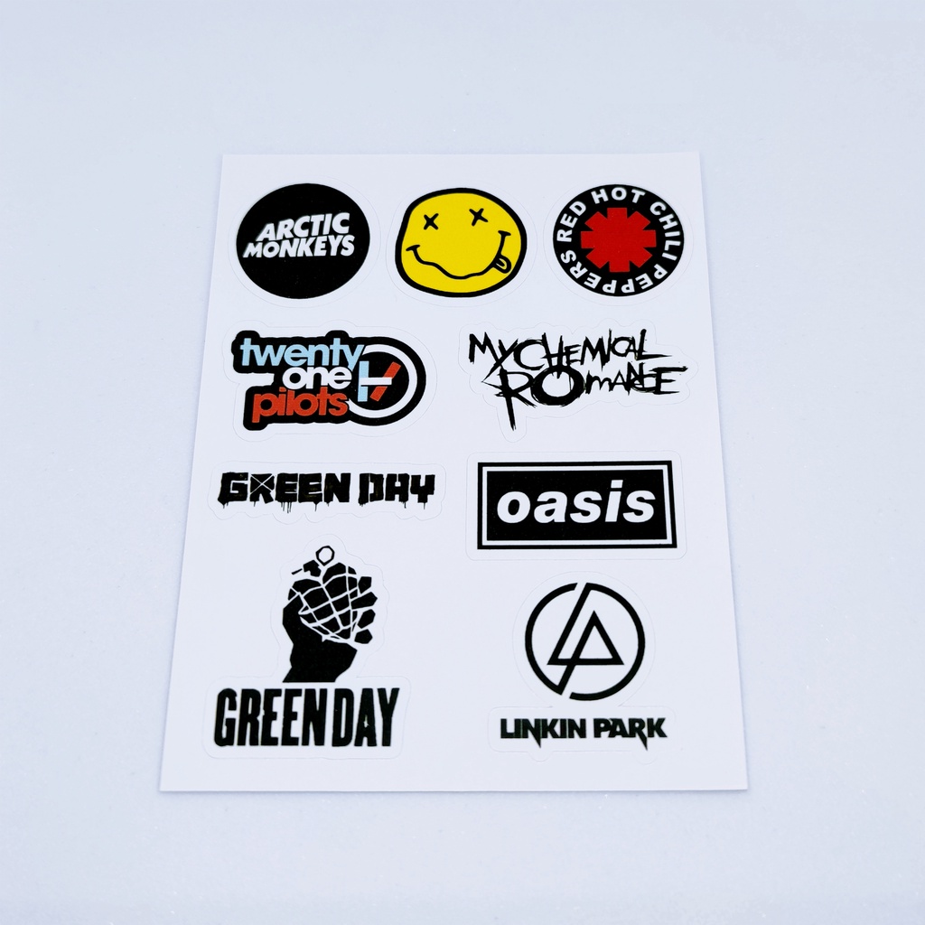 Oasis Linkinpark Green Day Nirvana Sticker Pack