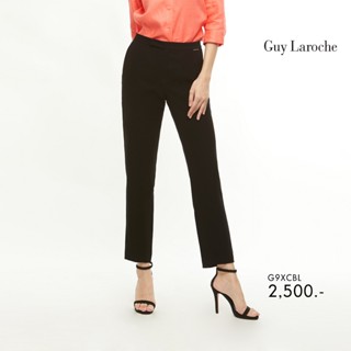 Guy Laroche กางเกงทำงานเอวต่ำ ปรับขาเรียว ดีไซน์เรียบหรูการตัดเย็บระดับสากล (G9XCBL)