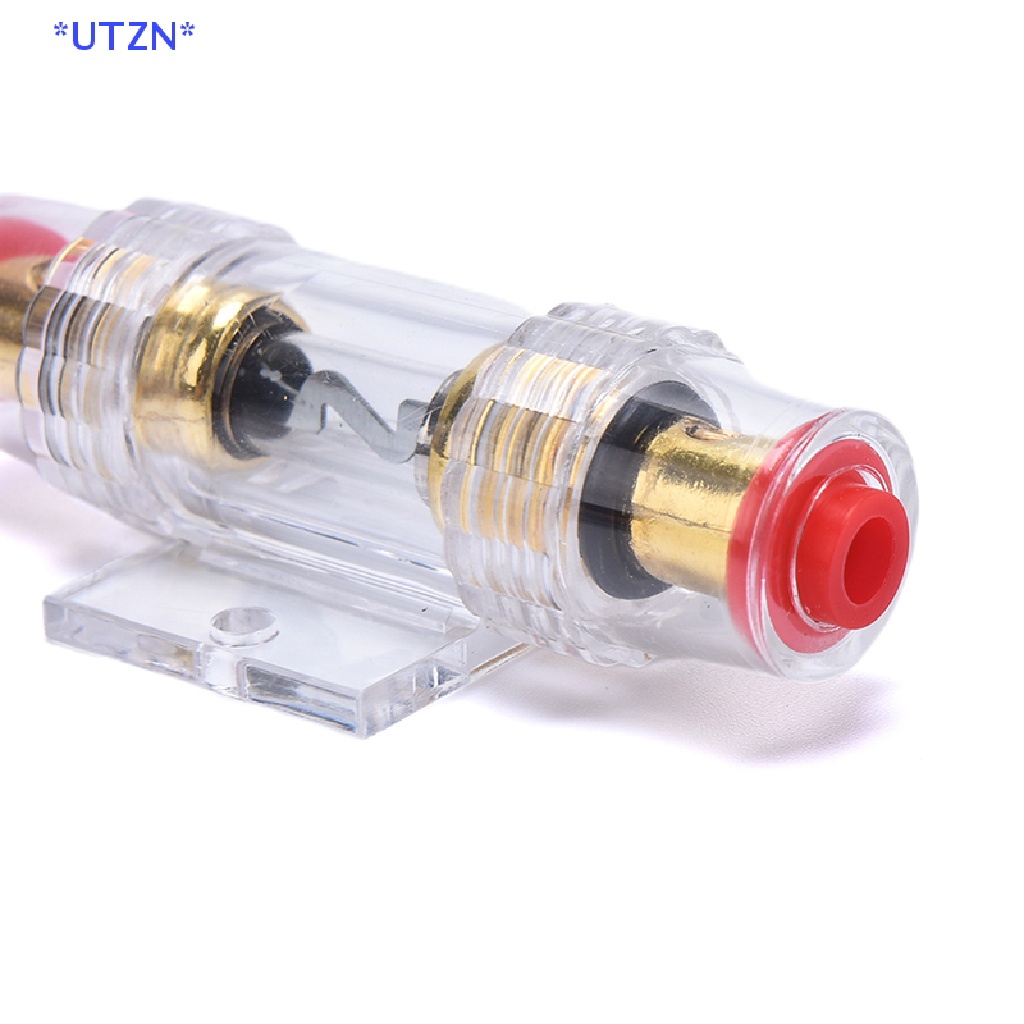 Utzn> AGU 8 AWG ฟิวส์เกจวัดในสายเครื่องเสียงรถยนต์วงจรเบรกเกอร์แอมป์เครื่องขยายเสียง 60A ใหม่