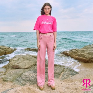 RICHIERICH By TandT - TIE-BOW FRONT STRETCH JERSEY PANTS กางเกงขายาวผูกโบว์ ทรงตรง ขาตรง ผ้ายืด