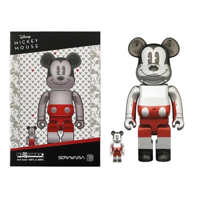Bearbrick x Sorayama Future Mickey Mouse 400+100% ใหม่แท้💯%