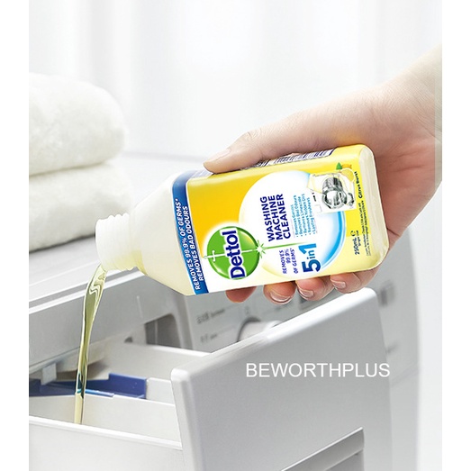 Dettol washing machine cleaner น้ำยาล้างถังเครื่องซักผ้าแบบน้ำ ยี่ห้อ Dettol  ขนาด 250 ML