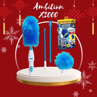 Spin Duster ไม้ปัดฝุ่นไฟฟ้า หมุนได้ 360 องศา พับได้ 180 องศา แปรงปัดฝุ่นไฟฟ้าทําความสะอาดหมุนได้ 360 องศา