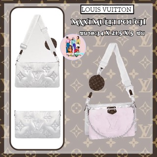 หลุยส์วิตตอง Louis Vuitton MAXI MULTI POUCH อุปกรณ์เสริม/กระเป๋าสตรี/กระเป๋าสะพายข้าง/รูปแบบล่าสุด/การจัดซื้อในยุโรป