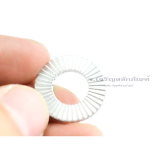 แหวนล็อคคู่กันคลาย M3 M4 M5 M6 M8 M10 M12 รุ่นขอบกว้างพิเศษ WEDGE LOCK WASHER แหวนล็อคกันคลาย