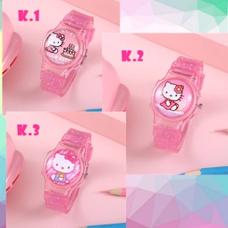 นาฬิกาเด็ก Hello Kitty นาฬิกาข้อมือเด็กผู้หญิง ลายคิตตี้ ฝาเปิด สินค้าพร้อมส่ง