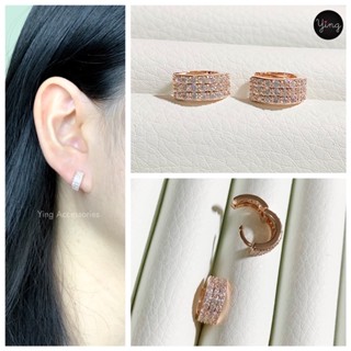 ต่างหูห่วง Pink Gold ขนาด 8 mm