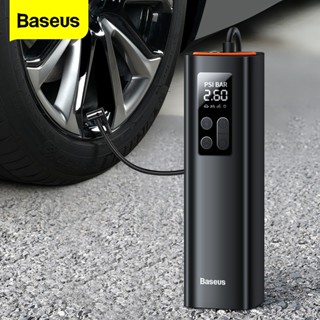 เครื่องสูบลมไฟฟ้าพกพา Baseus Mini Car Air Compressor 12V 150PSI Portable Car Tire Inflator Smart Digital Inflatable Pump