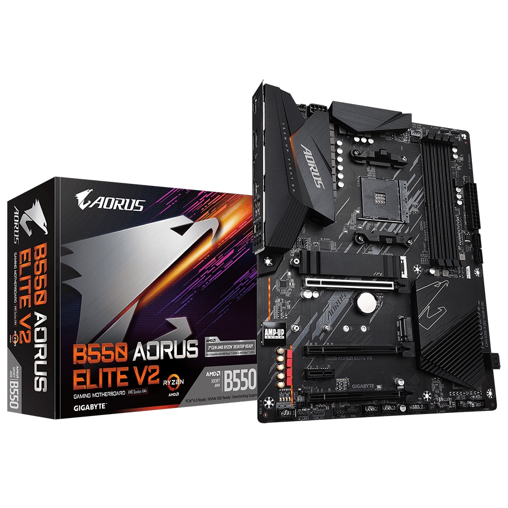 MAINBOARD (เมนบอร์ด) AM4 GIGABYTE B550 AORUS ELITE V2 ประกันศูนย์ พร้อมส่ง