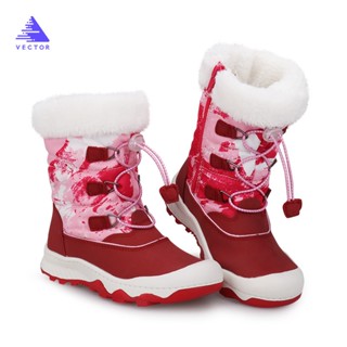 VECTOR winter boys and girls ski shoes outdoor childrens warm breathable snow boots non-slip shock-absorbing boys and girls shoes YV4D