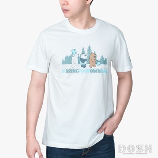 DOSH UNISEX T-SHIRTS WE BARE BEARS เสื้อยืดคอกลม แขนสั้น ผู้ชาย-ผู้หญิง FBBMT5037-OW