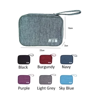 【COD】กระเป๋าพกพา กระเป๋าเก็บสายชาร์จ เก็บสายชาร์จ 6 สี โน๊ตบุ๊ค หูฟัง กันน้ำ กันฝุ่น กระเป๋าเก็บสาย IPad จุของได้เยอะ