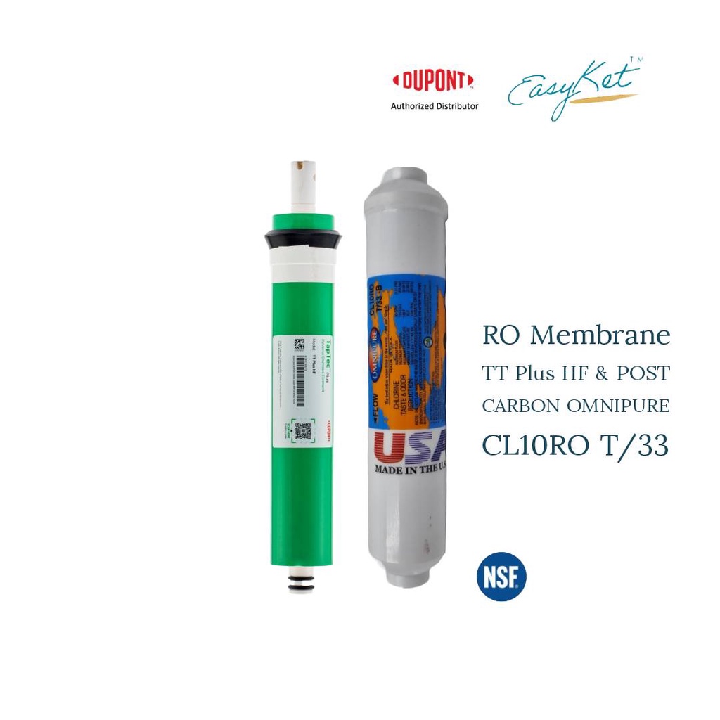 EasyKet RO TapTec Plus HF & OMNIPURE Post Carbon CL10RO T/33