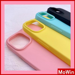 Mowin - เข้ากันได้สำหรับ เคสไอโฟน เคสไอโฟน11 สำหรับ iPhone 14 Pro Max เคส iPhone สีแคนดี้เคส TPU อ่อนกันกระแทกผิวสัมผัสสีชมพูสีเหลืองสีน้ำเงินสีดำเข้ากันได้สำหรับ iPhone 13 Pro max 12 pro max 11 xr xs 7plus 8Plus