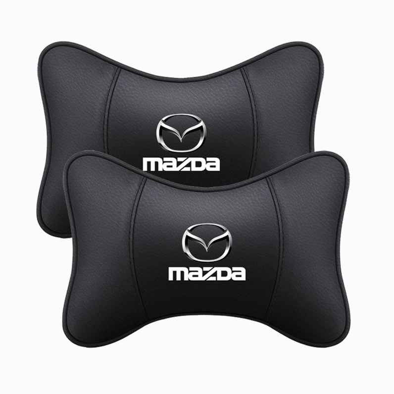 PU หนัง Headrest หมอนรองคอรถหัวคอหมอนสําหรับ Mazda 2 3 5 6 8 RX MX CX30 CX5 CX7 CX3 CX9 Atenza AXELA