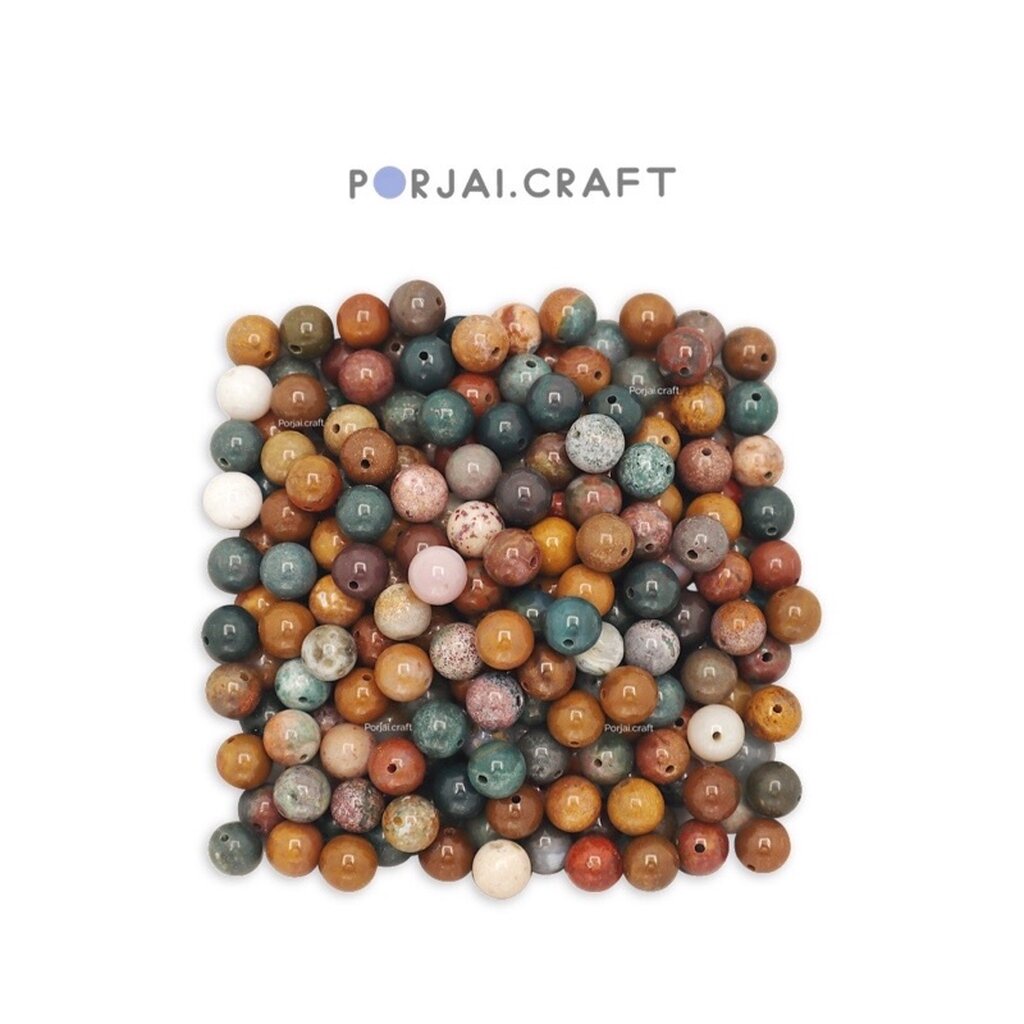 Ocean Jasper Beads ลูกปัดโอเชี่ยนแจสเปอร์ 8mm