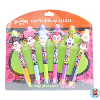 ✅พร้อมส่ง set 9 halloween2014 Tokyo Disney Resort Disney Mickey Mouse pen set 6pieces🇯🇵ปากกา มิกกี้เมาส์ ดิสนี่ย์