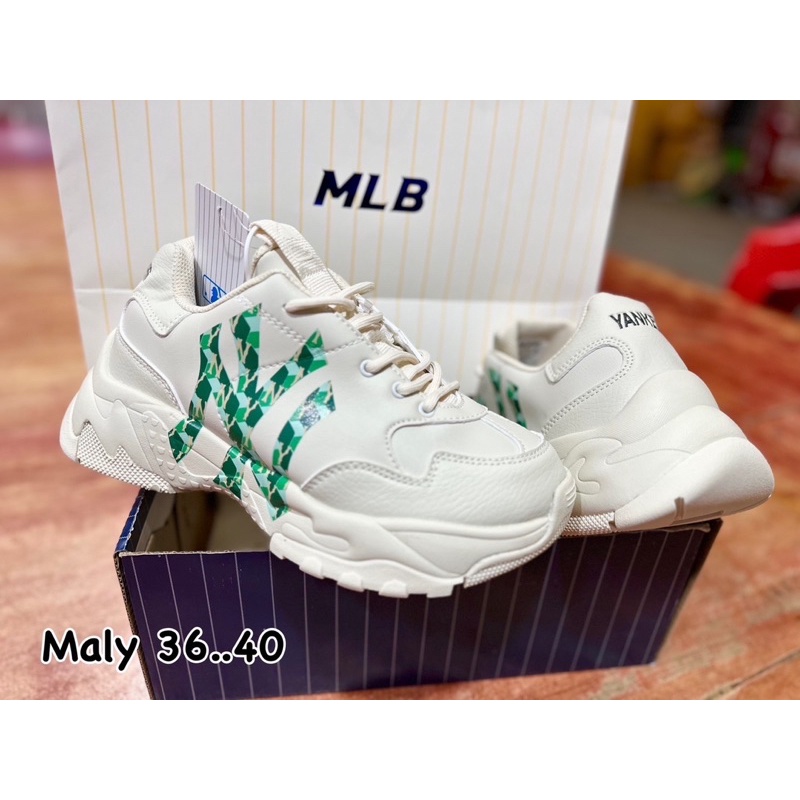 🔥สุดฮิต New MLB NY LA งานแท้💯%พร้อมกล่อง+ถุงกระดาษ✅ส้นสูง6cm ใส่ได้ทั้งชายและหญิง