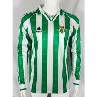 เสื้อกีฬาแขนยาว ลายทีมชาติฟุตบอล Betis 95/97 ชุดเหย้า S-XXL AAA