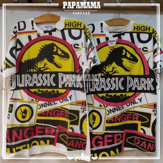 [ JURASSIC  PARK ] OVP All Over Print Classic Jurassic park Movie original bootleg เสื้อหนัง papamama vintage