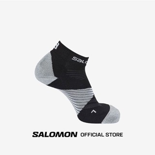 SALOMON SPEED SUPPORT SOCKS สี BLACK-FORGED IRON ถุงเท้า Unisex ถุงเท้ากีฬา Trail Running วิ่งเทรล