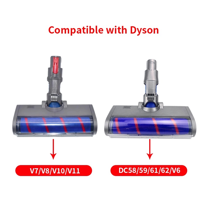สําหรับ Dyson V6 DC58 DC59 DC61 DC62 V7 V8 V10 V11 ไฟฟ้าแปรงชั้นกํามะหยี่ roller หัวดูดเครื่องดูดฝุ่