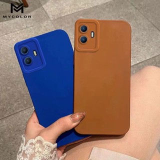 สึกซิลิโคนนุ่มเคส กล้องป้องกันดวงตาแองเจิลขอบเหลี่ยมกันกระแทกสีเ VIVO Y77 Y55 Y35 Y22 Y22s Y16 Y02 T1 Pro 5G 4G 2022