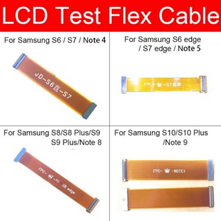 สายเคเบิ้ลหน้าจอสัมผัส LCD สําหรับ Samsung S8 S8+ S10 S10+ Note 8 9 S6 S7 S6 Edge S7 Edge