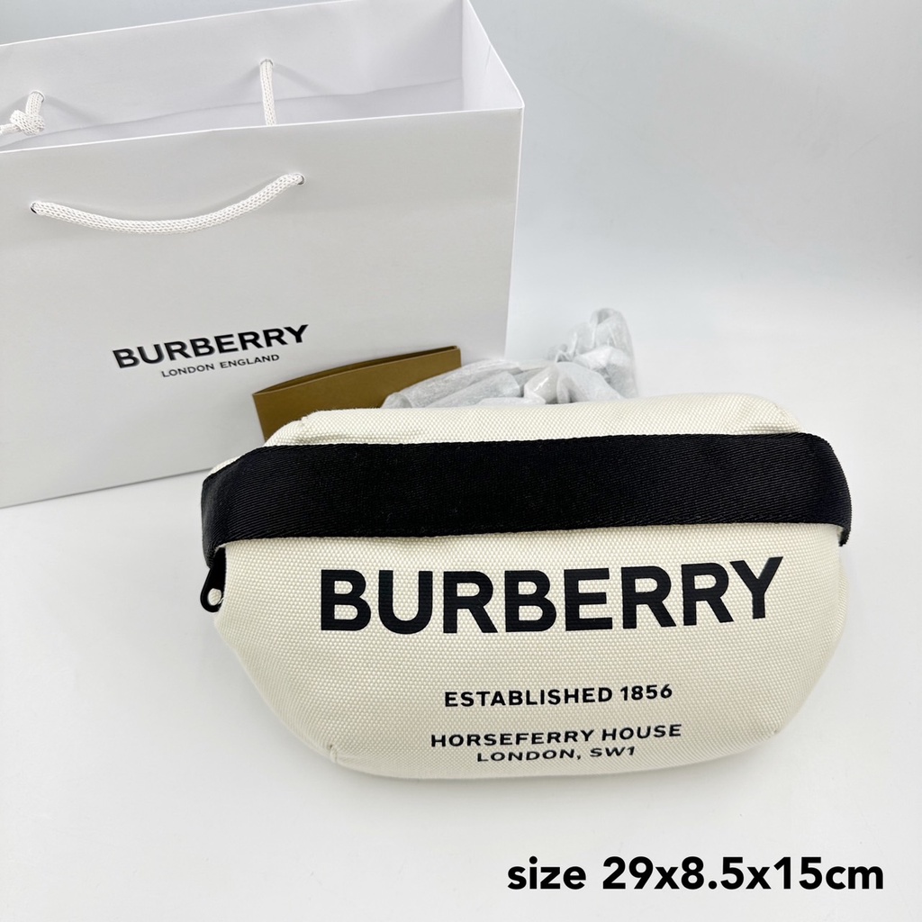 Clearance Sale!! Burberry belt bag bumbag sonny TB กระเป๋า คาดอก คาดเอว เบอร์เบอรี่ ของแท้ ขาว ดำ ผู้หญิง ผู้ชาย แบรนด์