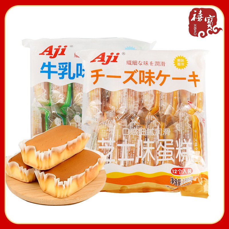 ในประเทศAJIเค้ก180g12เข้าชั้นวาง6ขนมสบายๆสำหรับเดือนขนมอบอาหารเช้าขนมปังนุ่ม GTIP