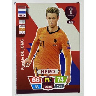 การ์ดนักฟุตบอล Frenkie De Jong ฟุตบอลโลก world cup 2022 การ์ดสะสม Netherlands การ์ดนักเตะ เนเธอร์แลนด์ ฮอลแลนด์