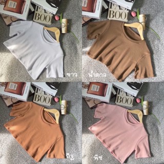 MML65🦋เสื้อครอปเอวลอย🍯