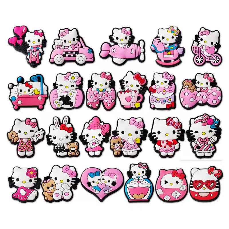 เครื่องประดับ รองเท้าแตะ ลาย Hello kitty Croc Pin jibz น่ารัก ถอดออกได้