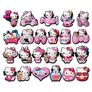 เครื่องประดับ รองเท้าแตะ ลาย Hello kitty Croc Pin jibz น่ารัก ถอดออกได้ DIY 1 ชิ้น